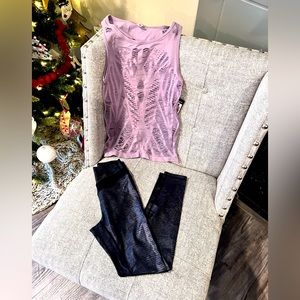 Zyia legging outfit.Buy the legging get a free tank!  Iridescent crocodile print
